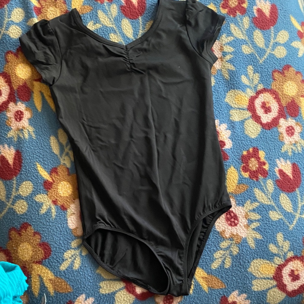 Danskin Now Black Kids Bodysuit